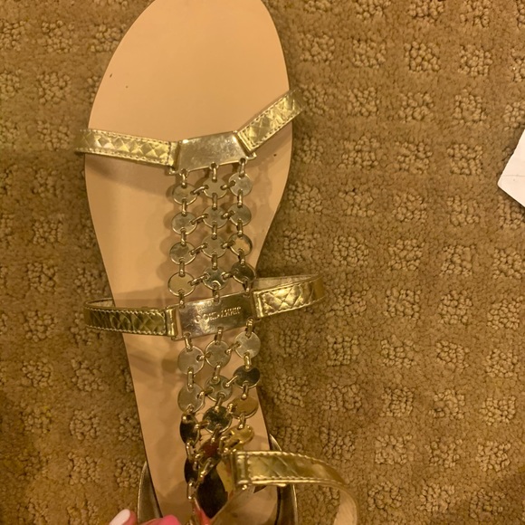 Jimmy Choo Wyatt Metallic Sandal - Picture 5 of 16